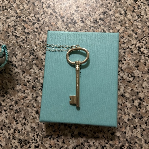 Tiffany & Co. Silver Key Pendant Necklace - Picture 2 of 3